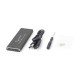 Внешний карман Gembird SSD M.2, USB 3.0, алюминий, Black (EE2280-U3C-01)