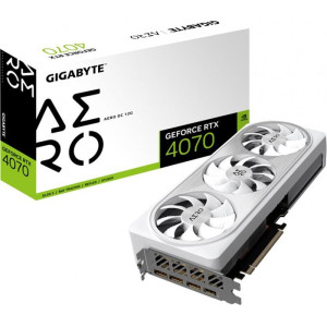 Видеокарта GF RTX 4070 12GB GDDR6X Aero OC Gigabyte (GV-N4070AERO OC-12GD) Видеокарта GF RTX 4070 12GB GDDR6X Aero OC Gigabyte (GV-N4070AERO OC-12GD)