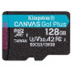 Карта памяти MicroSDXC 128GB UHS-I/U3 Class 10 Kingston Canvas Go! Plus R170/W90MB/s (SDCG3/128GBSP)