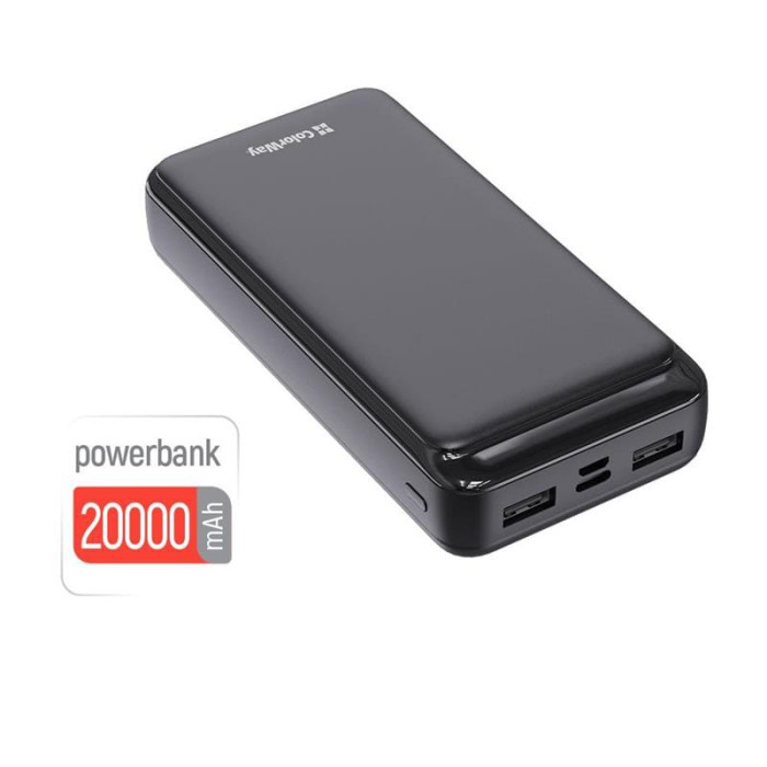 Универсальная мобильная батарея ColorWay Slim 20000mAh Black (CW-PB200LPF3BK-PD)