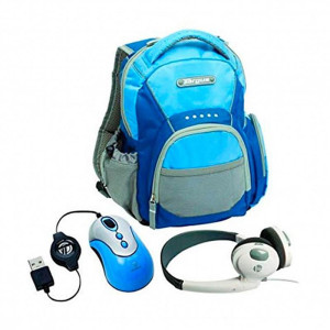Рюкзак для ноутбука Targus PC Accessory Bundle Blue/Grey (BUS0183) 10" + мышь, наушники Рюкзак для ноутбука Targus PC Accessory Bundle Blue/Grey (BUS0183) 10" + мышь, наушники