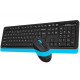 Комплект (клавіатура, миша) беспроводной A4Tech FG1010 Black/Blue USB