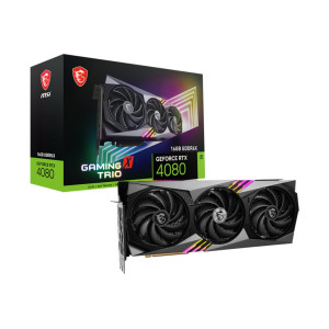 Видеокарта GF RTX 4080 16GB GDDR6X Gaming X Trio MSI (GeForce RTX 4080 16GB GAMING X TRIO) Видеокарта GF RTX 4080 16GB GDDR6X Gaming X Trio MSI (GeForce RTX 4080 16GB GAMING X TRIO)
