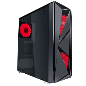 Корпус 1stPlayer F4-3A1-15LED Red без БП Корпус 1stPlayer F4-3A1-15LED Red без БП