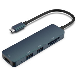 Концентратор HP Type-C USB3.0 - USB/HDMI/SD/TF (DHC-CT203) Black Концентратор HP Type-C USB3.0 - USB/HDMI/SD/TF (DHC-CT203) Black
