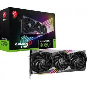 Відеокарта GF RTX 4060 Ti 8GB GDDR6 Gaming X Trio MSI (GeForce RTX 4060 Ti GAMING X TRIO 8G) Відеокарта GF RTX 4060 Ti 8GB GDDR6 Gaming X Trio MSI (GeForce RTX 4060 Ti GAMING X TRIO 8G)