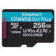 Карта памяти MicroSDXC 256GB UHS-I/U3 Class 10 Kingston Canvas Go! Plus R170/W90MB/s (SDCG3/256GBSP)