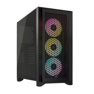 Корпус Corsair iCUE 4000D RGB AirFlow Tempered Glass Black (CC-9011240-WW) без БЖ Корпус Corsair iCUE 4000D RGB AirFlow Tempered Glass Black (CC-9011240-WW) без БЖ