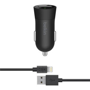 Автомобильное зарядное устройство для Belkin (1USB, 2.4A) Black (F8J177DS04-BLK) + кабель Lightning Автомобильное зарядное устройство для Belkin (1USB, 2.4A) Black (F8J177DS04-BLK) + кабель Lightning
