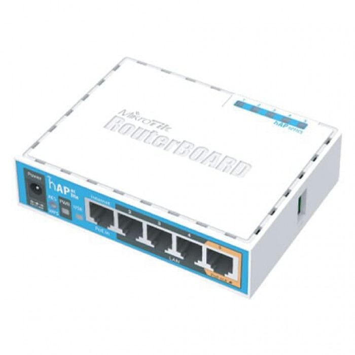 Беспроводной маршрутизатор Mikrotik hAP AC Lite RB952UI-5AC2ND (AC, 650MHz/64Mb, 5xFE, 2 dBi)