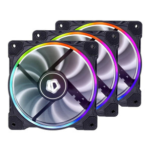 Вентилятор ID-Cooling ZF-12025-RGB Trio (3pcs Pack), 120x120x25мм, 4-pin PWM, чорний Вентилятор ID-Cooling ZF-12025-RGB Trio (3pcs Pack), 120x120x25мм, 4-pin PWM, чорний
