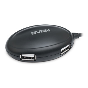 Концентратор Sven HB-401 черный, 4xUSB2.0