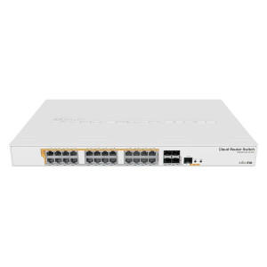 Коммутатор MikroTik CRS328-24P-4S+RM (24x1G PoE+, 4xSFP+, 450W max, L3) Коммутатор MikroTik CRS328-24P-4S+RM (24x1G PoE+, 4xSFP+, 450W max, L3)