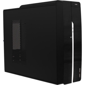 Корпус Logicpower S608 BK Slim, 8см, 2хUSB2.0, Black, без БП