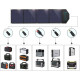 Солнечное зарядное устройство для Choetech 80W (158x41см) USB 5V/2.4A + 5V/2.4A QC3.0 + USB-C PD3.0 (30W) (SC007)