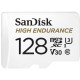 Карта памяти MicroSDXC 128GB UHS-I/U3 Class 10 SanDisk High Endurance R100/W40MB/s + SD-adapter (SDSQQNR-128G-GN6IA)