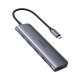 Концентратор USB Type-C Ugreen CM136 3xUSB 3.0+HDMI, Gray (50209)