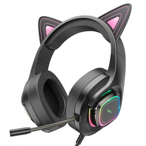 Гарнітура Hoco W107 Cute Cat Black Гарнітура Hoco W107 Cute Cat Black
