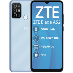 Смартфон ZTE Blade A52 4/64GB Dual Sim Blue Смартфон ZTE Blade A52 4/64GB Dual Sim Blue
