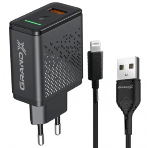 Сетевое зарядное устройство для Grand-X Quick Charge 3.0 (1хUSB, 18W) Black + кабель USB-Lightning Black (CH-650L) Сетевое зарядное устройство для Grand-X Quick Charge 3.0 (1хUSB, 18W) Black + кабель USB-Lightning Black (CH-650L)