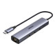 Концентратор USB Type-C Ugreen CM475 3xUSB 3.0+RJ45 1000M Ethernet, Gray (20932)