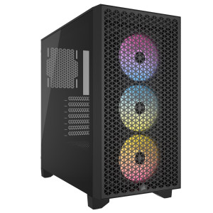 Корпус Corsair 3000D RGB Tempered Glass Black (CC-9011255-WW) без БЖ Корпус Corsair 3000D RGB Tempered Glass Black (CC-9011255-WW) без БЖ