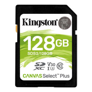 Карта пам`яті SDXC 128GB UHS-I/U3 Class 10 Kingston Canvas Select Plus R100/W85MB/s (SDS2/128GB) Карта пам`яті SDXC 128GB UHS-I/U3 Class 10 Kingston Canvas Select Plus R100/W85MB/s (SDS2/128GB)