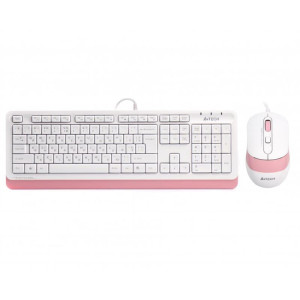 Комплект (клавіатура, миша) A4Tech F1010 White/Pink USB Комплект (клавіатура, миша) A4Tech F1010 White/Pink USB