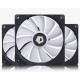Вентилятор ID-Cooling XF-12025-RGB-TRIO (3pcs Pack), 120x120x25мм, 4-pin PWM, чорний з білим