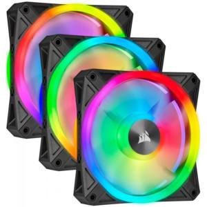 Вентилятор Corsair iCUE QL120 RGB 3 Fan Pack (CO-9050098-WW), 120x120x25мм, 4-pin PWM, чорний Вентилятор Corsair iCUE QL120 RGB 3 Fan Pack (CO-9050098-WW), 120x120x25мм, 4-pin PWM, чорний