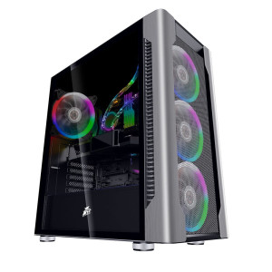 Корпус 1stPlayer DX-R1-PLUS Color LED Black без БП Корпус 1stPlayer DX-R1-PLUS Color LED Black без БП