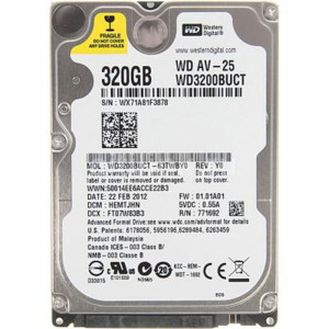 HDD 2.5" SATA 320GB WD AV-25 5400rpm 16MB (WD3200BUCT)