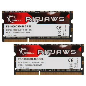 Модуль пам`ятi SO-DIMM 2xGB/1600 1,35V DDR3L G.Skill Ripjaws (F3-1600C9D-16GRSL) Модуль пам`ятi SO-DIMM 2xGB/1600 1,35V DDR3L G.Skill Ripjaws (F3-1600C9D-16GRSL)