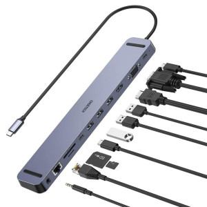 Концентратор Choetech HUB-M20 11 in 1 USB-C Multiport HUB Station Концентратор Choetech HUB-M20 11 in 1 USB-C Multiport HUB Station