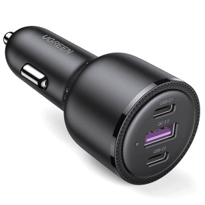 Автомобильное зарядное устройство для Ugreen CD239 (3xUSB 69W (USB-C+USB-A) QC 3.0 Black (20467)