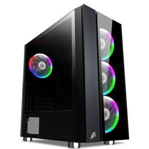 Корпус 1stPlayer B7-E-R1 Color LED Black без БП Корпус 1stPlayer B7-E-R1 Color LED Black без БП