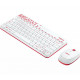 Комплект (клавиатура, мышь) беспроводной Logitech MK240 White USB (920-008212)