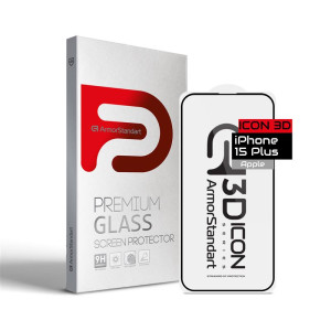 Защитное стекло Armorstandart Icon 3D для iPhone 15 Plus Black (ARM68214)