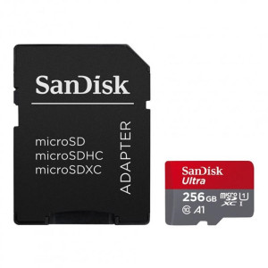 Карта памяти MicroSDXC 256GB UHS-I Class 10 SanDisk Ultra A1 R150MB/s + SD-adapter (SDSQUAC-256G-GN6MA) Карта памяти MicroSDXC 256GB UHS-I Class 10 SanDisk Ultra A1 R150MB/s + SD-adapter (SDSQUAC-256G-GN6MA)