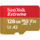 Карта памяти MicroSDXC 128GB UHS-I Class 10 SanDisk Extreme A2 R160/W90MB/s (SDSQXA1-128G-GN6GN)