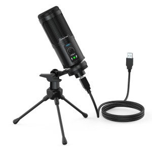 Настольный микрофон USB с шумоподавлением Cabletime + штатив трипод (CM10B) Настольный микрофон USB с шумоподавлением Cabletime + штатив трипод (CM10B)