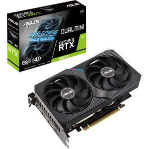 Відеокарта GF RTX 3060 Ti 8GB GDDR6 Dual Mini V2 OC Asus (DUAL-RTX3060TI-8G-MINI-V2) (LHR) Відеокарта GF RTX 3060 Ti 8GB GDDR6 Dual Mini V2 OC Asus (DUAL-RTX3060TI-8G-MINI-V2) (LHR)