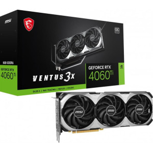 Відеокарта GF RTX 4060 Ti 8GB GDDR6 Ventus 3X OC MSI (GeForce RTX 4060 Ti VENTUS 3X 8G OC) Відеокарта GF RTX 4060 Ti 8GB GDDR6 Ventus 3X OC MSI (GeForce RTX 4060 Ti VENTUS 3X 8G OC)