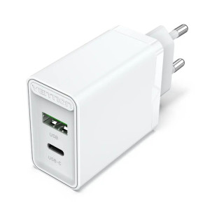 Сетевое зарядное устройство для Vention USB Type C + QC4.0 (18-20W) White (FBBW0-EU) Сетевое зарядное устройство для Vention USB Type C + QC4.0 (18-20W) White (FBBW0-EU)