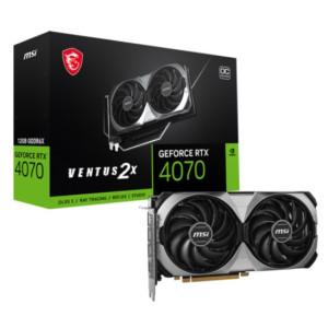 Видеокарта GF RTX 4070 12GB GDDR6X Ventus 2X E OC MSI (GeForce RTX 4070 VENTUS 2X E 12G OC) Видеокарта GF RTX 4070 12GB GDDR6X Ventus 2X E OC MSI (GeForce RTX 4070 VENTUS 2X E 12G OC)