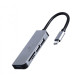 Концентратор USB Type-C Cablexpert 1xUSB3.1, 2xUSB2.0, кардрідер, метал, сірий (UHB-CM-CRU3P1U2P2-01)