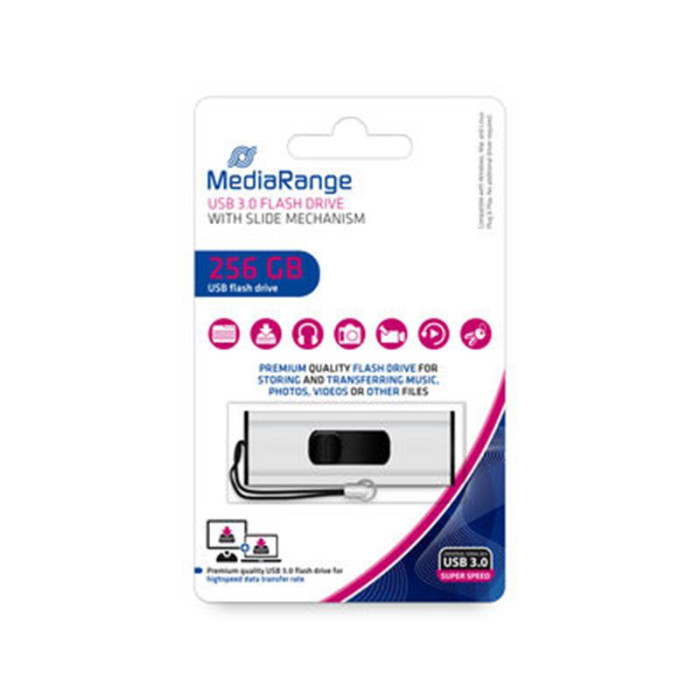 Флеш-накопичувач USB3.0 256GB Type-C MediaRange Black/Silver (MR919)