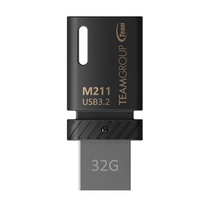 Флеш-накопитель USB3.2 32GB OTG Type-C Team M211 Black (TM211332GB01) Флеш-накопитель USB3.2 32GB OTG Type-C Team M211 Black (TM211332GB01)