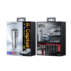 Автомобильное зарядное устройство WK WP-C32 (2USB) Dark Grey (6941027620090) + кабель Lightning Автомобильное зарядное устройство WK WP-C32 (2USB) Dark Grey (6941027620090) + кабель Lightning