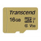 Карта пам`ятi MicroSDHC 16GB UHS-I/U3 Class 10 Transcend 500S + SD-adapter (TS16GUSD500S)